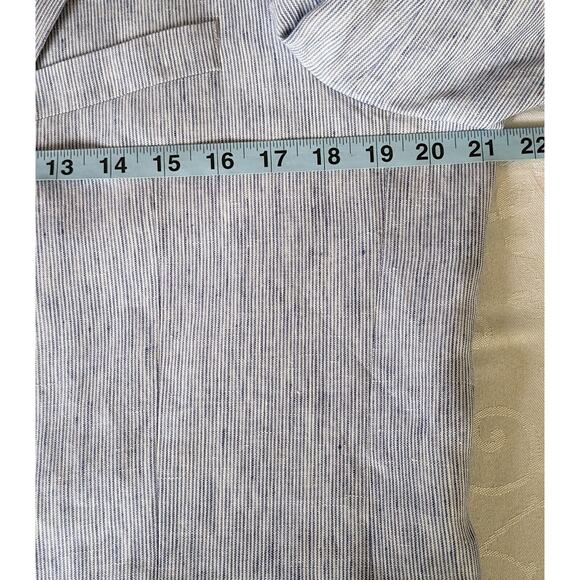 NEW J Peterman Blue Linen Sport Coat Jacket 100% Linen 40R Angelico - Picture 13 of 16